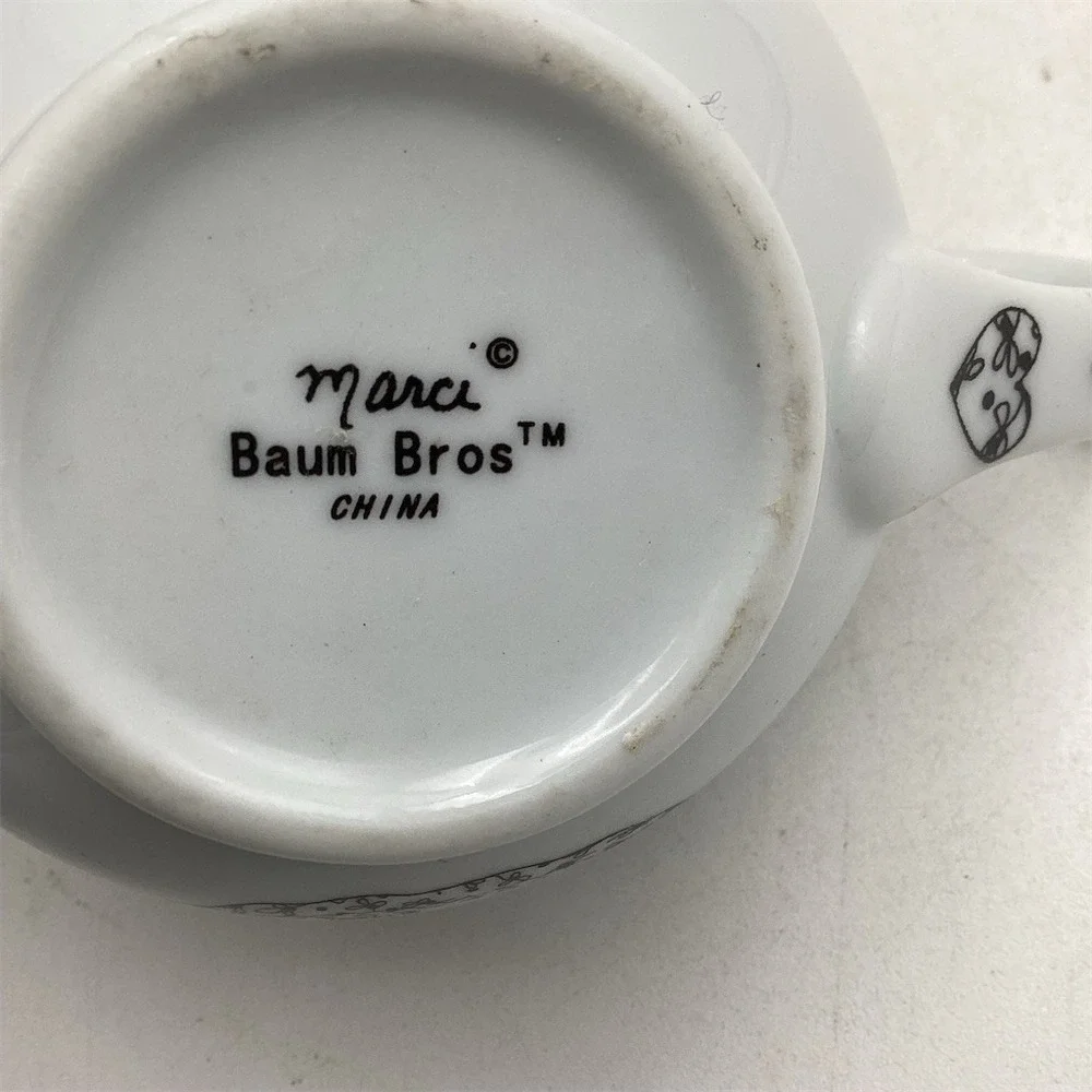 Grandmother Mini Teapot Trinket Box White Hinged Lid Heart‎ Handle